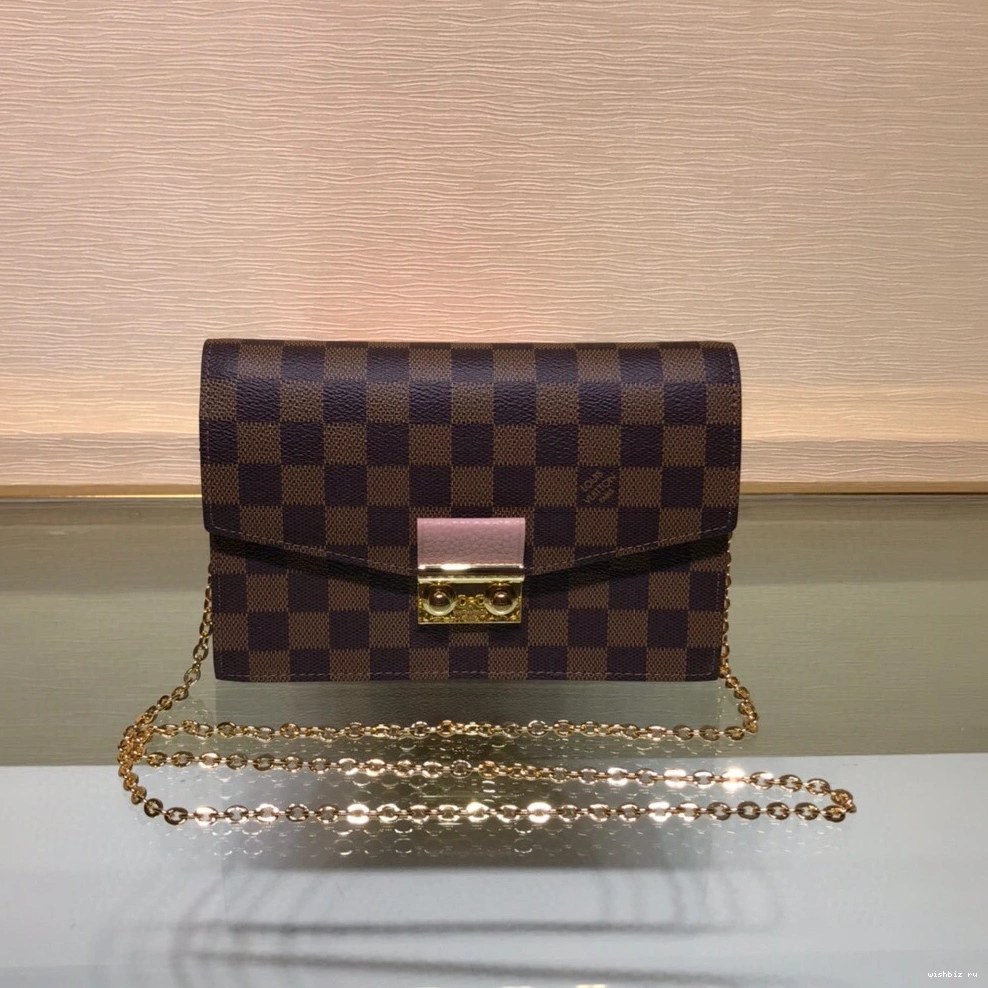 WIS CROISETTE VUITTON CHAIN LOUIS WALLET 0810